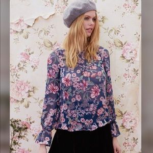 FL&L Flora Button Back Blouse